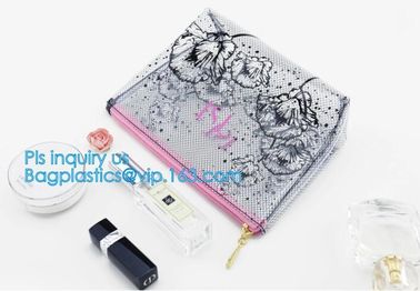 pvc pouch clear vinyl pvc k bag, PVC zipper slider travel cosmetic bag, commodity package bag, matte frosted PVC s supplier