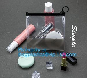 pvc pouch clear vinyl pvc k bag, PVC zipper slider travel cosmetic bag, commodity package bag, matte frosted PVC s supplier