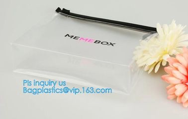 reusable premium quality slider zipper cosmetic toothbrush pvc bags, Custom logo pvc frosted vinyl slider zipper bag supplier