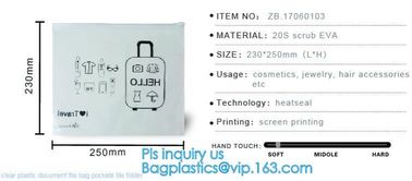 Eco-friendly Red Clear Slider Zipper PVC Cosmetic Make Up Bikini Bag, pvc zipper lock slider bag supplier