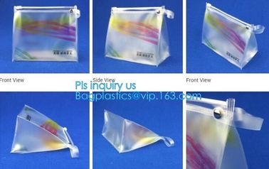 Promotional PVC Toiletry bag with zipper and slider, Underwear packing bag,shinny zipper,matte slider printing customize supplier