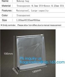 plastic A4 file bag document bag, children traveling EVA bag, resealable slider clothes packing, slider zip lock with ho supplier