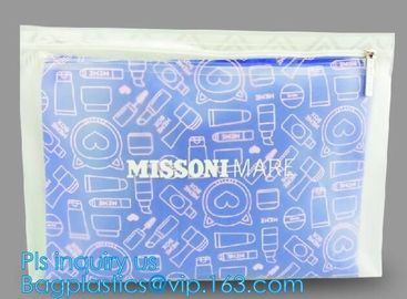 vinyl zipper pouch/Clear slider pouch/ vinyl slider bag, Frosted k bag EVA PVC hanger bag for clothes, EVA frost d supplier