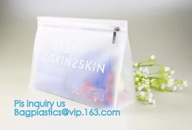 k slider bags for pencils pens, PVC Cosmetic Packaging Bags with Slide Zipper, eco friendly customized slider zipl supplier