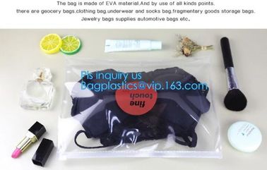 Horizontal Style Top Slider Closure Zip PVC Pack Bag for Tower Clothing Pack Clear and Frosted Sides, PVC / EVA / TPU zi supplier