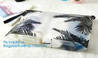 slider bags frosted EVA zipper packaging bag for garment/clothing/apparel, stand up frosted matte pvc slider zipper bags supplier