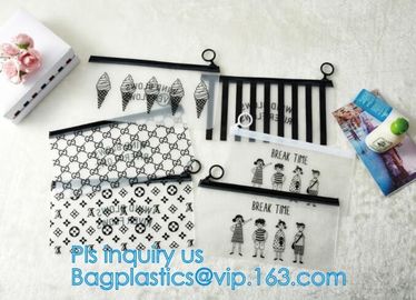 underwear packing slider zipper bags with hanger, Cosmetic k clear bubble bags, Manufacturer Clear Vinyl Slider Ba supplier