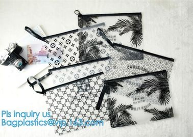 slider PVC zipper PE packing bag for underwear / clothing / cosmetic, foldable slider zipper pvc storage bags, Pouch Sli supplier