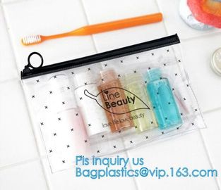 Frosted EVA custom clear PVC bath towel plastic zipper slider bags, Eco-friendly Slider Zipper Flat PVC Plastic Bag For supplier