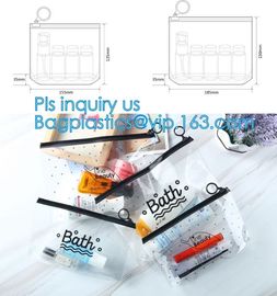 zipper slider swimwear packaging bags, pvc pouch glitter clear plastic vinly k bag, biodegradable pvc plastic slid supplier