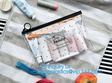 zipper slider swimwear packaging bags, pvc pouch glitter clear plastic vinly k bag, biodegradable pvc plastic slid supplier