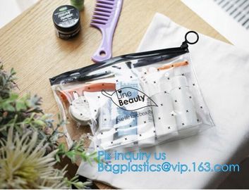 zipper slider swimwear packaging bags, pvc pouch glitter clear plastic vinly k bag, biodegradable pvc plastic slid supplier