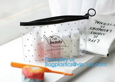 zipper slider swimwear packaging bags, pvc pouch glitter clear plastic vinly k bag, biodegradable pvc plastic slid supplier