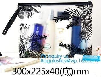 Transparent Sundry Kit PVC Cosmetic Bag, Bag with Plastic Zipper and Slider Wash bag, slider lock zip pouch travel cosme supplier