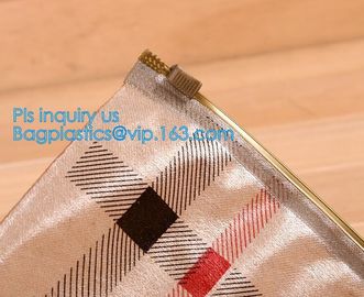 Pencil Zipper Packing Bag Clear PVC Pencil Packing Bag Slider, PVC Slider Zipper Bag For Make Up For Holographic Laser supplier