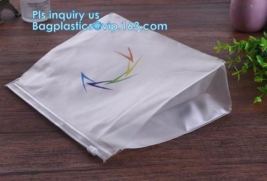 Fabric zipper professional vinyl slider bag pvc zipper bag, clothing packaging pvc slider zipper bag, slider zipper bag supplier