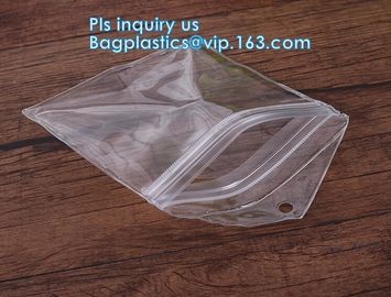 Fabric zipper professional vinyl slider bag pvc zipper bag, clothing packaging pvc slider zipper bag, slider zipper bag supplier