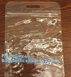 Cosmetic k clear bubble bags/Hot sale Slider Zipper Bag, slider hook hanging zipper bag, Slider Zipper PVC Pencil supplier