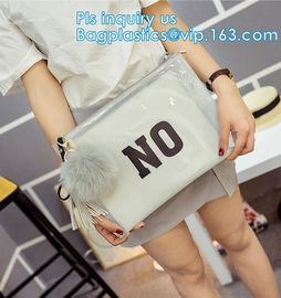 Disposable Waterproof Transparent Toiletry Clear Pvc Cosmetic Zipper Slider Bag, No-toxic clear transparent pvc slider c supplier