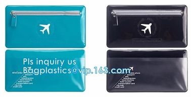 grip slider bags, Stand Up Cosmetic Pouch with Slider Zipper Closure, PVC HEAT SEALED BAG WITH SLIDER ZIPPER supplier