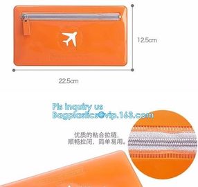 grip slider bags, Stand Up Cosmetic Pouch with Slider Zipper Closure, PVC HEAT SEALED BAG WITH SLIDER ZIPPER supplier