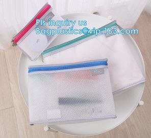 mesh zipper cosmetic bag make up custom high quality bags and cases shopping, Travel Toiletry Pouch Silver Mesh bag supplier