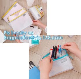 mesh zipper cosmetic bag make up custom high quality bags and cases shopping, Travel Toiletry Pouch Silver Mesh bag supplier