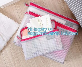 mesh zipper cosmetic bag make up custom high quality bags and cases shopping, Travel Toiletry Pouch Silver Mesh bag supplier