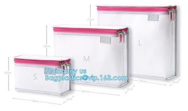 multifunction travel bag in bag women mesh bag, EVA Mesh pouch customized Cosmetic Makeup Bag toiletry bag supplier