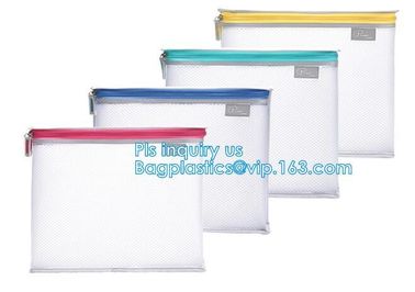 mesh zipper cosmetic bag make up custom high quality bags and cases shopping, Travel Toiletry Pouch Silver Mesh bag supplier