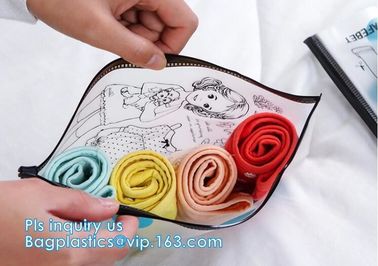 plastic slider zipper bags for clothing packaging, Poly Plastic Flat Garment Zipper Packaging Slider Bag, transparent ca supplier