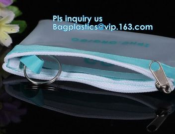 Bikini Plastic Packaging Clear PVC Swimwear Wet Packaging Bag With Zipper, stand up slider k bag for underwear bik supplier