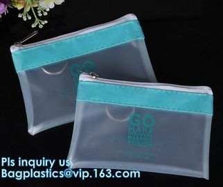 Bikini Plastic Packaging Clear PVC Swimwear Wet Packaging Bag With Zipper, stand up slider k bag for underwear bik supplier