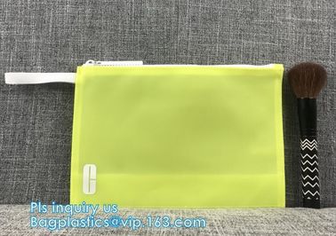 pvc zipper bag for cosmetics, slider biodegradable zipper bag, Portable PVC Plastic Bag Transparent PVC Bag With handle supplier