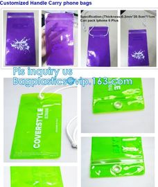 Zipper Pouch Plastic Cosmetic Bag Pouch Vinyl Slider Zipper Bag, Zipper slider clear shopping plastic packaging bags supplier