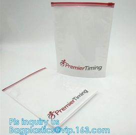 Slider Top Black Logo Printed 200 Mics Frosted Travel PVC Bag, vinyl toiletry zipper bag pvc slider bag custom zipper tr supplier