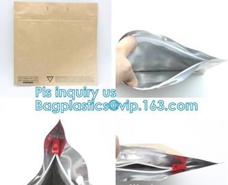 Exit bags, Medical Incese Packaging Zipper Pouches, mylar packaging, medicine kraft pouch herbal Tobacco Leaf pinch zipp supplier