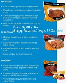 nylon packaging giant hot roast frozen chicken vacuum bag, Hot roast chicken turkey 25cm*38cm oven bags supplier