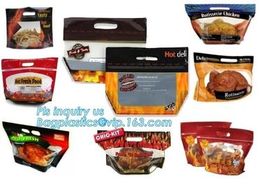 Plastic k bag for chicken packing/microwaveable chicken bags/anti-fog plastic, Roast chicken package bag supplier