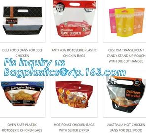 Plastic k bag for chicken packing/microwaveable chicken bags/anti-fog plastic, Roast chicken package bag supplier