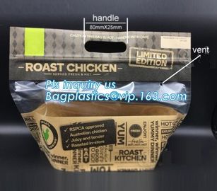 Plastic k bag for chicken packing/microwaveable chicken bags/anti-fog plastic, Roast chicken package bag supplier