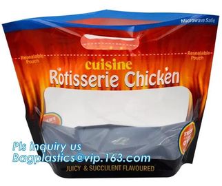 Hot roast chicken bag/hot roast plastic packaging bag for duck,chicken,fish, Fried Chicken Packaging Clear Microwaveable supplier