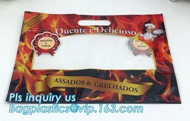 Laminated Hot Roast Chicken Bag, Rotisserie Chicken Bags, Microwave Grilled Chicken bag grease proof bags, generic zip supplier