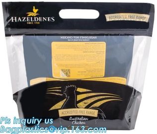 Laminated Hot Roast Chicken Bag, Rotisserie Chicken Bags, Microwave Grilled Chicken bag grease proof bags, generic zip supplier