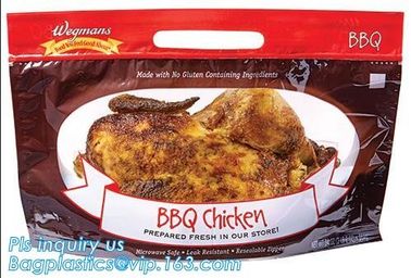 High Quality Rotisserie Chicken Plastic packaging bag Grilled Chicken Bag microwave grilled hot chicken bag Stand Up Roa supplier