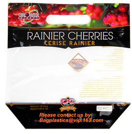 fruits cherries special vent holes packaging poly bag with zip lock, Fresh Fruit Grape Cherry Packing Protection Bag, gr supplier