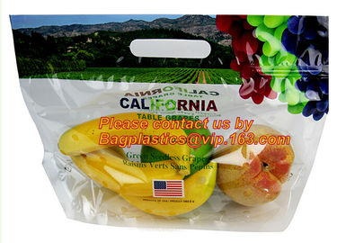 fresh fruit cherry pear package bag with breathing hole, Fruit Grape Cherry Vegetable Packing Protection Bag, Zipper Fru supplier