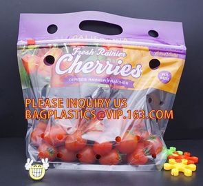 fresh cherries packaging bags with carrier handle, Pack Grape/cherry/Fresh Fruit packaging/Vegetable food Packaging Bag supplier