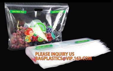 fresh fruit plastic bag for packaging cherry, Bag For Fresh Fruit Sweet Cherry, Coin or U shape grape bag supplier