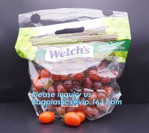 LDPE k aseptic grape bag,cherry bag,fruit bag with hole/slider k fruit bag with air holes for grape packagin supplier